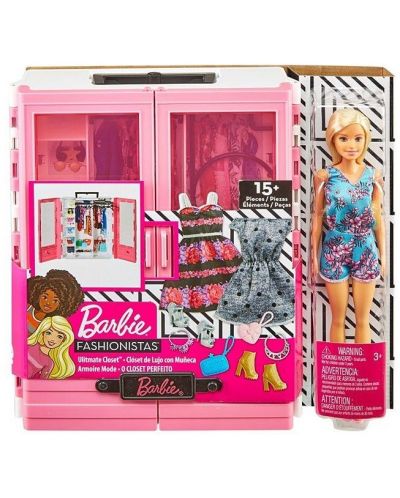 Игрален комплект Mattel Barbie - Гардероб с аксесоари - 2