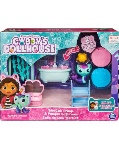 Игрален комплект Gabby's Dollhouse - Баня с фигурка - 7