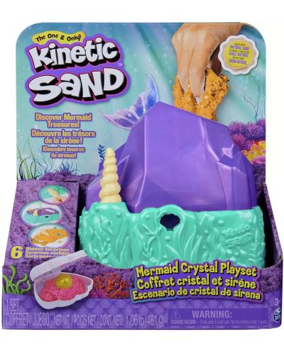 Игрален комплект Kinetic Sand - Кинетичен пясък с кристали - 1