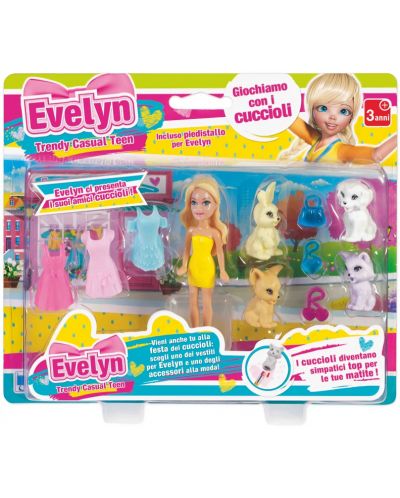 Игрален комплект RS Toys - Кукла Евелин с аксесоари, асортимент - 3