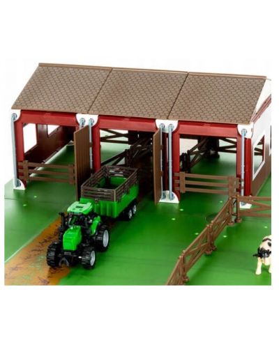 Игрален комплект Kruzzel - Ферма с животни и 2 селскостопански коли - 2