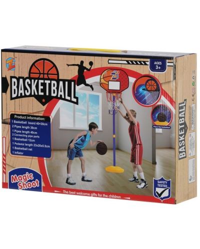 Игрален комплект GT - Баскетболен кош с топка, до 108 cm - 4