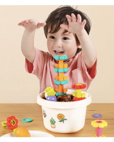 Играчка за подреждане и сортиране Hola Toys - Цветна градина - 4
