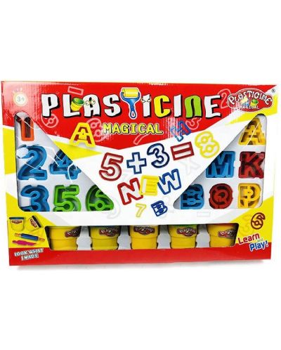 Игрален комплект Raya Toys - Моделини с букви и цифри - 1