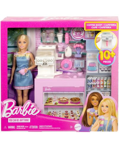 Игрален комплект Barbie You Can Be Anything - Магазин за кафе - 3