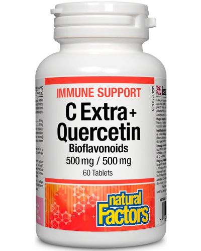 Immune Support C Extra + Quercetin, 60 таблетки, Natural Factors - 1