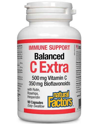 Immune Support Balanced C Extra, 90 капсули, Natural Factors - 1