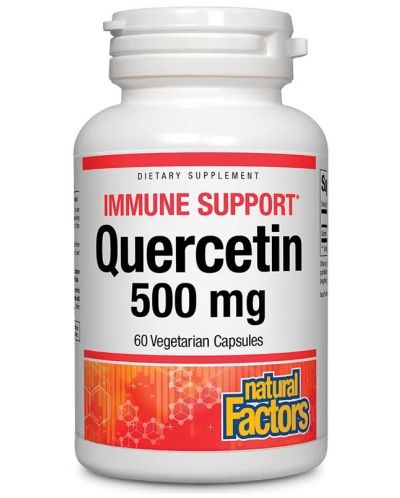 Immune Support Quercetin, 500 mg, 60 капсули, Natural Factors - 1
