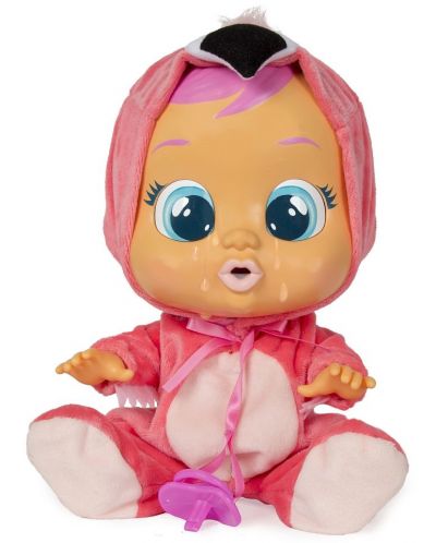 Детска играчка IMC Toys Crybabies – Плачещо със сълзи бебе, Фенси Фламинго - 1