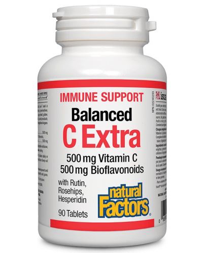 Immune Support Balanced C Extra, 90 таблетки, Natural Factors - 1