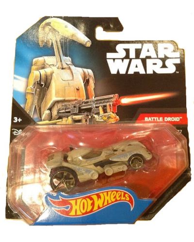 Количка Mattel Hot Wheels Star Wars - Battle Droid, 1:64 - 4
