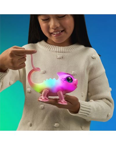 Интерактивна играчка Moose Little Live Pets - Хамелеон, розов - 9