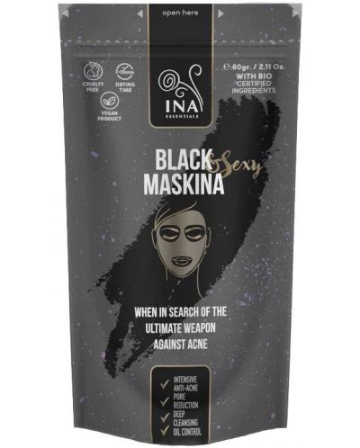 Ina Essentials Maskina Черна маска при акне и черни точки, 60 g - 1