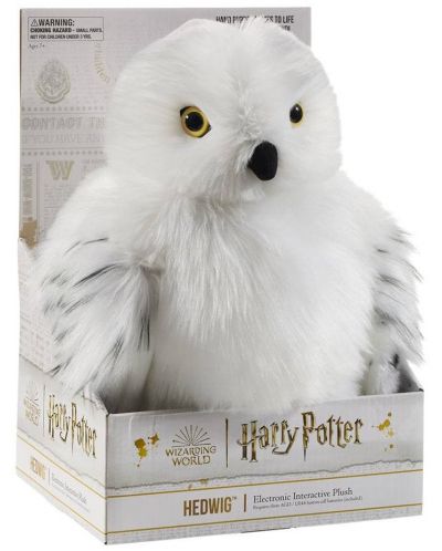 Интерактивна фигура The Noble Collection Movies: Harry Potter - Hedwig, 30 cm - 3