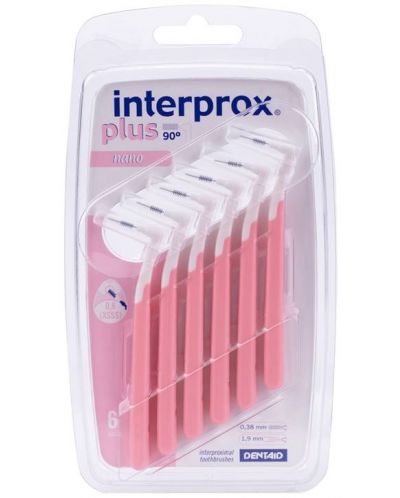 Dentaid Интердентални четки за зъби Interprox Plus, Nano, 0.6 mm, 6 броя - 1