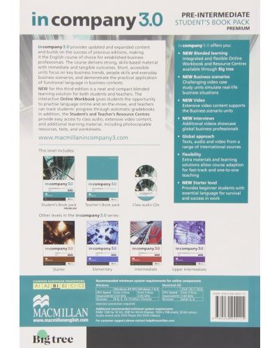 In Company 3rd Edition Pre-Intermediate: Student's Book Premium Pack / Английски език - ниво B1: Учебник + код - 2