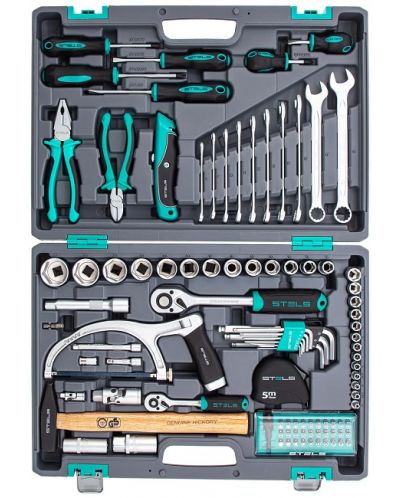 Инструменти Stels - 98 части, 1.2''/1.4'', стомана CrV и S2, в куфар - 3