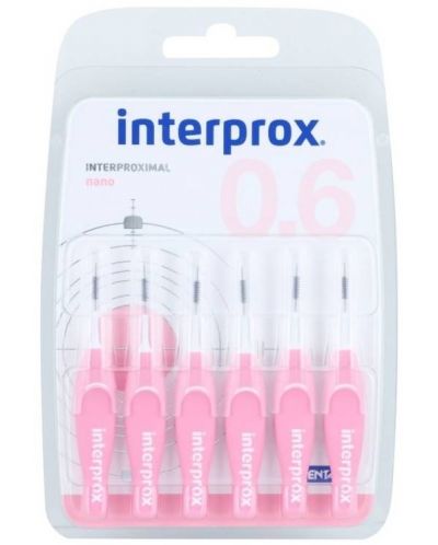 Dentaid Интердентални четки за зъби Interprox, Nano, 0.6 mm, 6 броя - 1