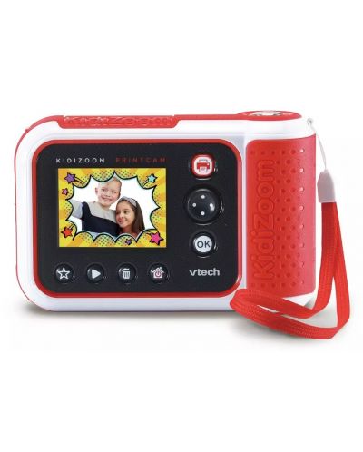 Интерактивен детски фотоапарат Vtech - За моментни снимки, червен (на английски език) - 2