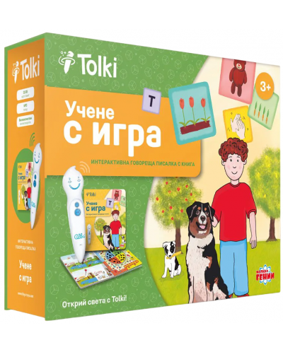 Интерактивен комплект Tolki - Говореща писалка с книга „Учене с игра“ - 1