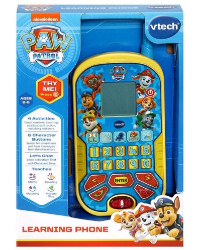 Интерактивна играчка Vtech - Образователен телефон Пес Патрул (на английски език)  - 2