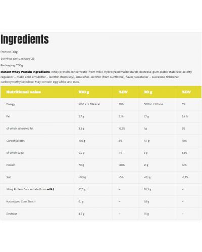 Instant Whey Protein, нуга крем, 750 g, Hero.Lab - 2