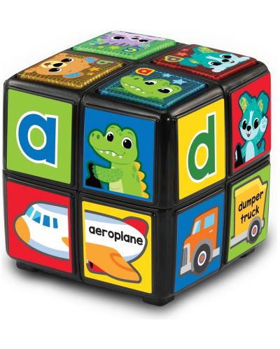 Интерактивна играчка Vtech - Завърти и научи, Куб с животни - 2