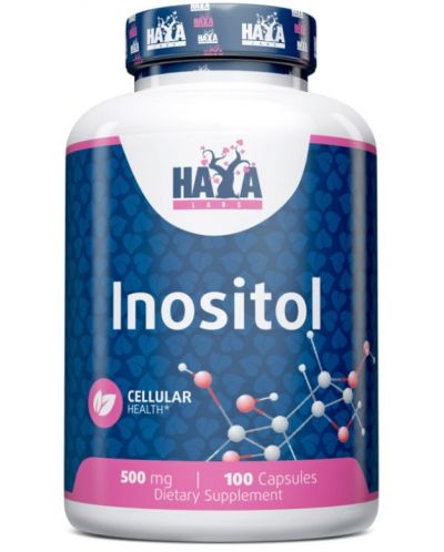 Inositol, 500 mg, 100 капсули, Haya Labs - 1