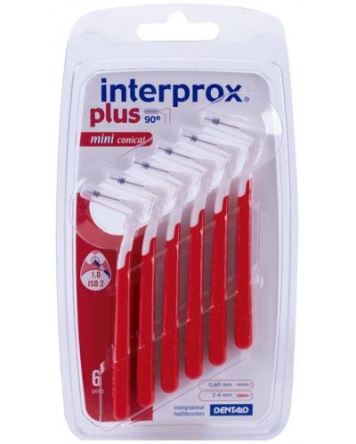 Dentaid Интердентални четки за зъби Interprox Plus, Mini conical, 1.0 mm, 6 броя - 1