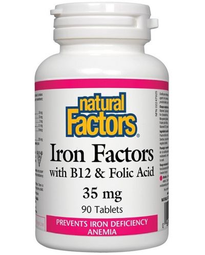 Iron Factors, 90 таблетки, Natural Factors - 1