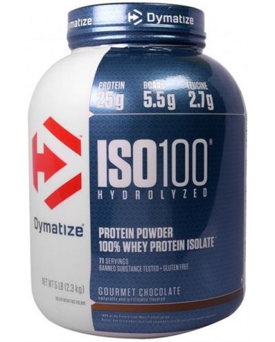 ISO 100, шоколад, 2.3 kg, Dymatize - 1