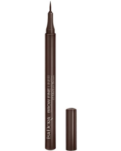 IsaDora Ултрафин веган молив за вежди, 43 Medium Brown, 1.1 ml - 1