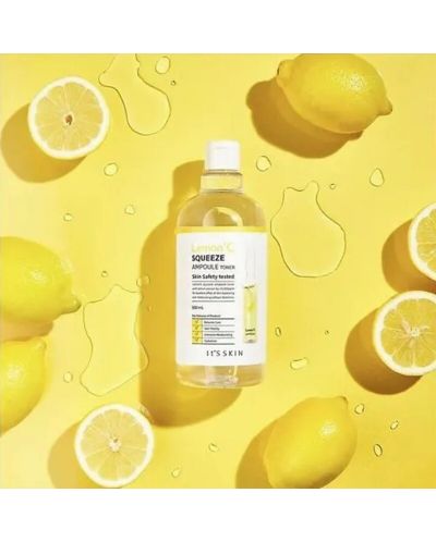 It's Skin Lemon C Комплект - Тонер за лице, 500 ml + Тампони, 20 броя - 3