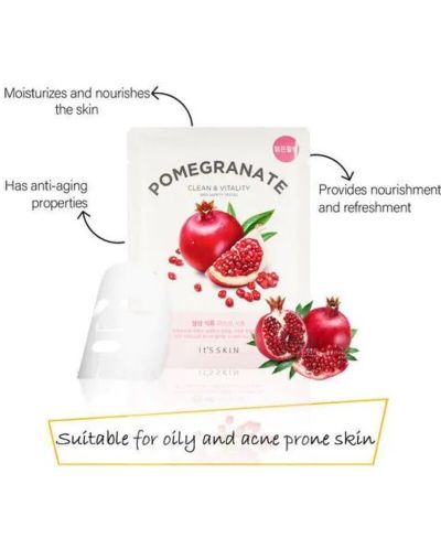 It's Skin The Fresh Лист маска за лице Pomegranate, 20 g - 3