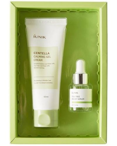 iUNIK Centella & Tea Tree Relief Комплект - Гел-крем и Серум, 60 + 15 ml - 2