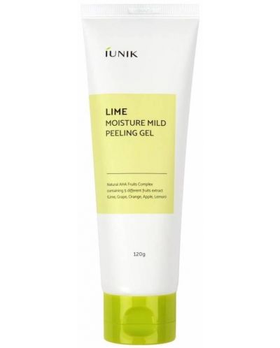 iUNIK Пилинг гел за лице Lime Moisture Mild, 120 g - 1