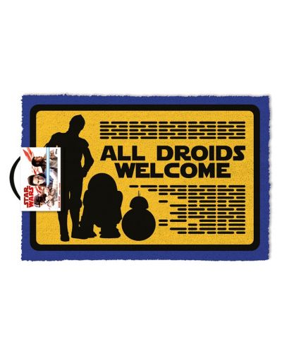 Изтривалка за врата Pyramid - Star Wars - All Droids Welcome, 60 x 40 cm - 1