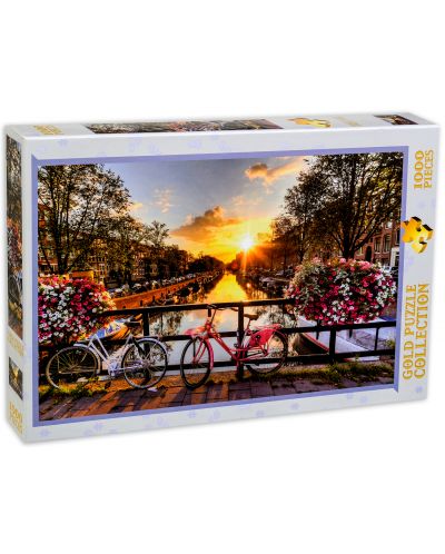 Пъзел Gold Puzzle от 1000 части - Изгрев в Амстердам - 2