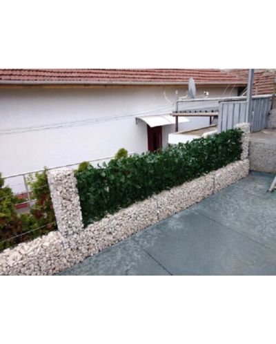 Изкуствено озеленяване за ограда Rossima - Бръшлян, 1 x 3 m, тъмнозелено - 2