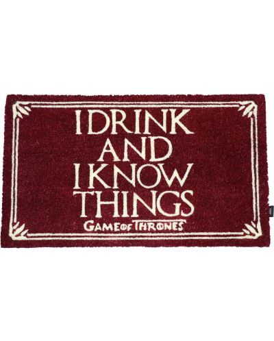 Изтривалка за врата SD Toys Television: Game of Thrones - I Drink And I Know Things - 1