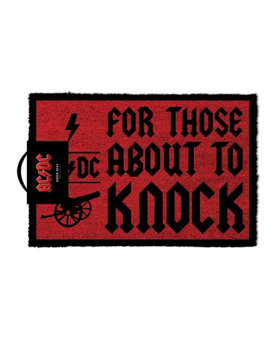 Изтривалка за врата Pyramid - AC/DC - For Those Who Knock, 60 x 40 cm - 1