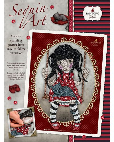 Творчески комплект KSG Crafts Sequin Art Gorjuss - Изкуство с пайети, Руби - 1