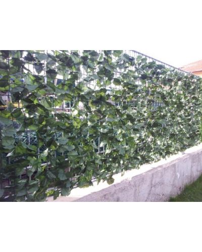 Изкуствено озеленяване за ограда Rossima - Бръшлян, 1 x 3 m, тъмнозелено - 1