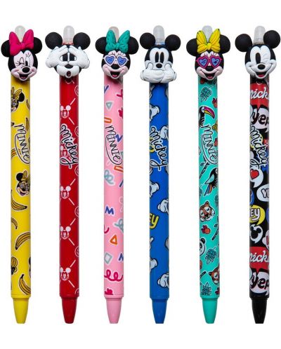 Изтриваща се химикалка с гума Colorino Disney - Mickey Mouse&Friends, асортимент - 1
