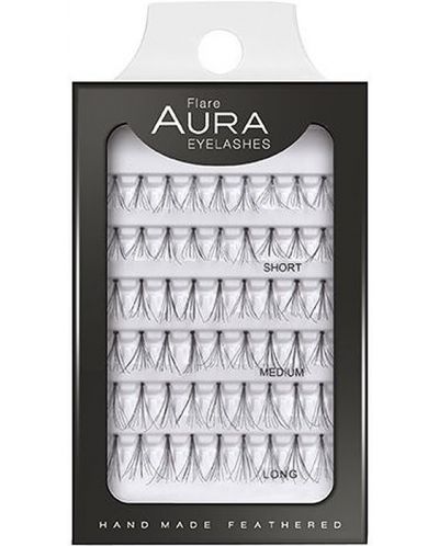 Aura Изкуствени мигли на снопчета Flare Eyelashes, N000 - 1