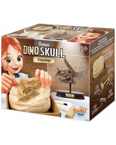 Изследователски комплект Buki Museum - Skull, Triceratops - 1