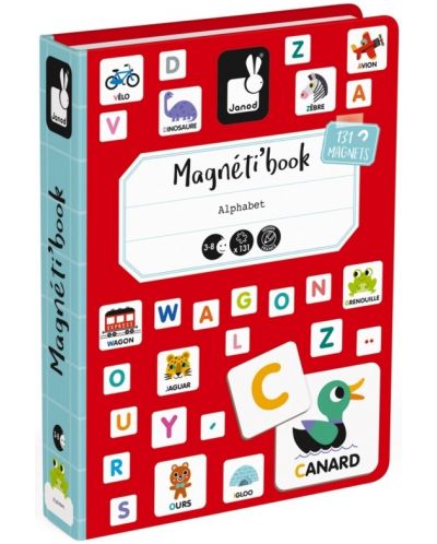 Детска магнитна книга Janod - Френската азбука - 1