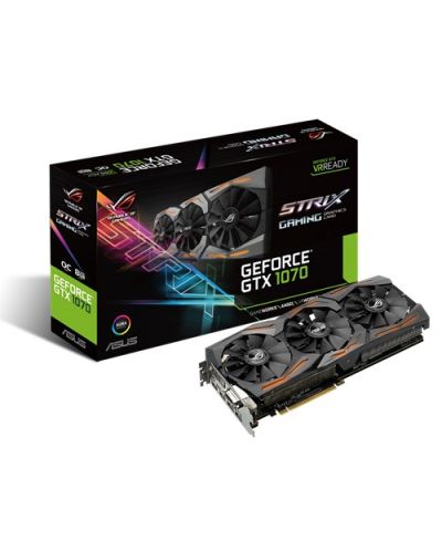 Видеокарта Asus ROG Strix GeForce GTX 1070 + подарък PLAYERUNKNOWN'S BATTLEGROUNDS - 1