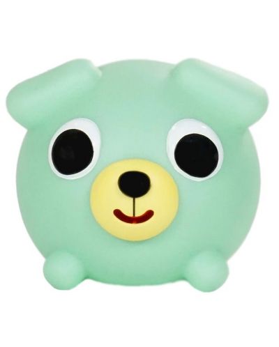 Пищяща гумена играчка Sankyo Toys - Jabber Ball, кученце, зелено - 3