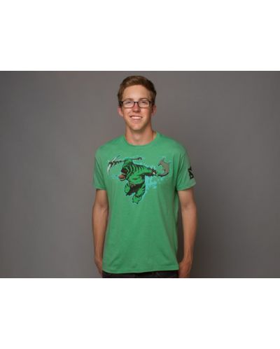 Тениска Dota 2 Tidehunter + Digital Unlock, зелена, размер M - 3